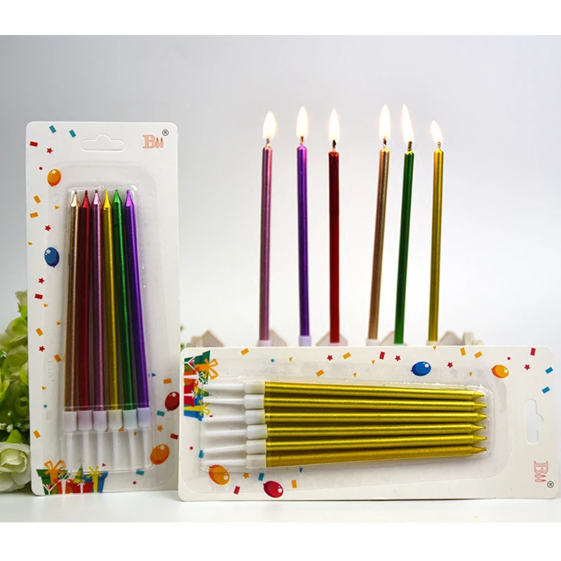 100 box Fashion Birthday candle Colorful cake candles party wedding candle Multicolour safe