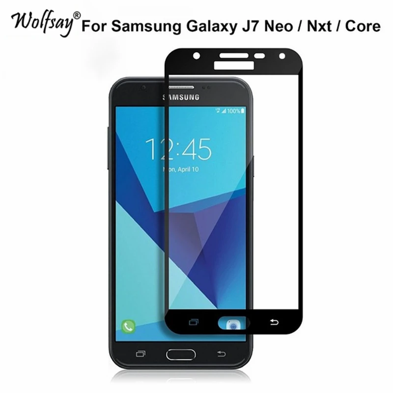 2.5D полноэкранное закаленное стекло для Samsung Galaxy J7 Neo Защитная пленка Nxt Core