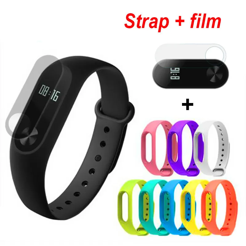 Ремешок Xiaomi Mi Band 2 с силиконовой сменной цветной смарт лентой браслет бесплатной