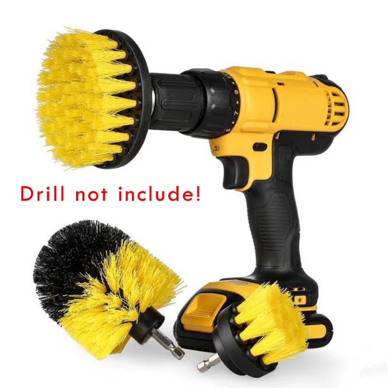 

Drop Ship 3 pcs Power Scrubber Brush Drill Brush Clean for Bathroom Surfaces Tub Shower Tile Grout Cordless Power Cleaning Kit