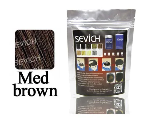 50 г Sevich волосы волокна строительного волокна волос кератин более толстые продукты для лечения выпадения волос порошок для укладки Regrow 10 цветов - Цвет: med brown