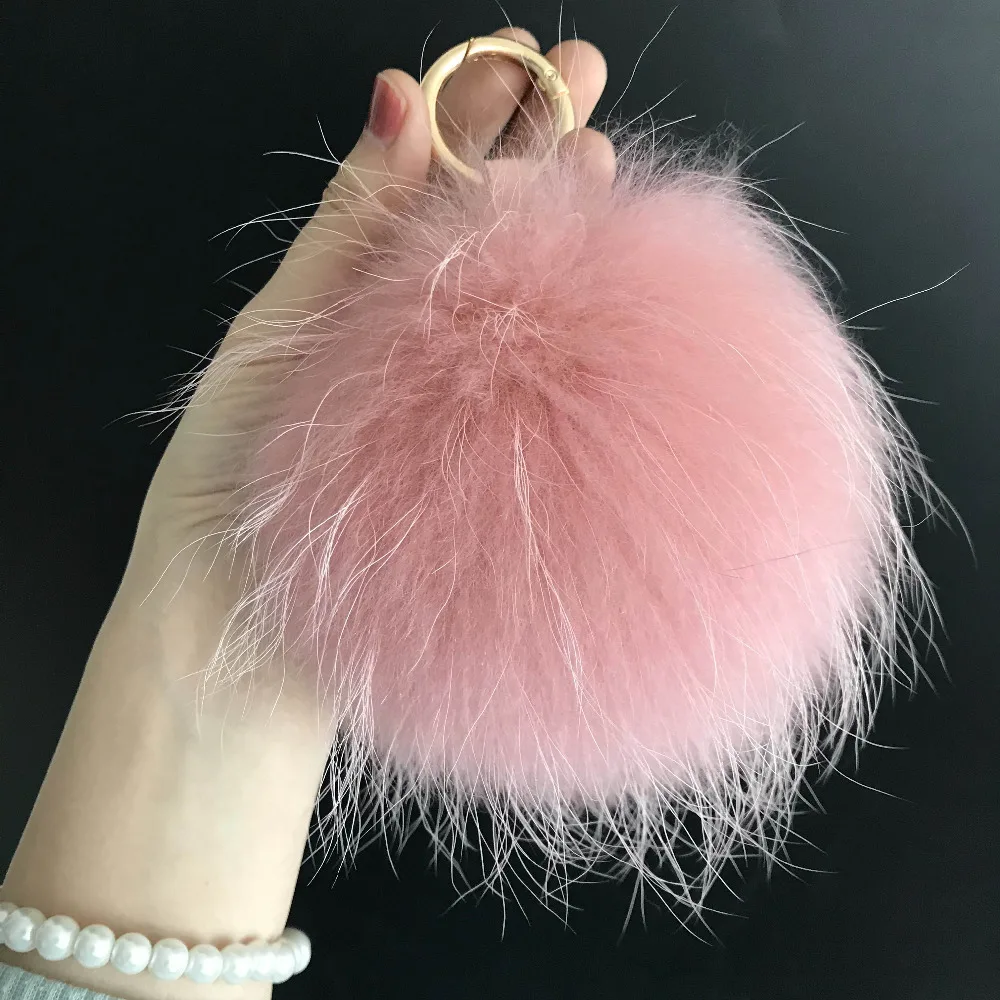 Magicfur красивый помпон шар Настоящий мех енота розовато брелок сумка
