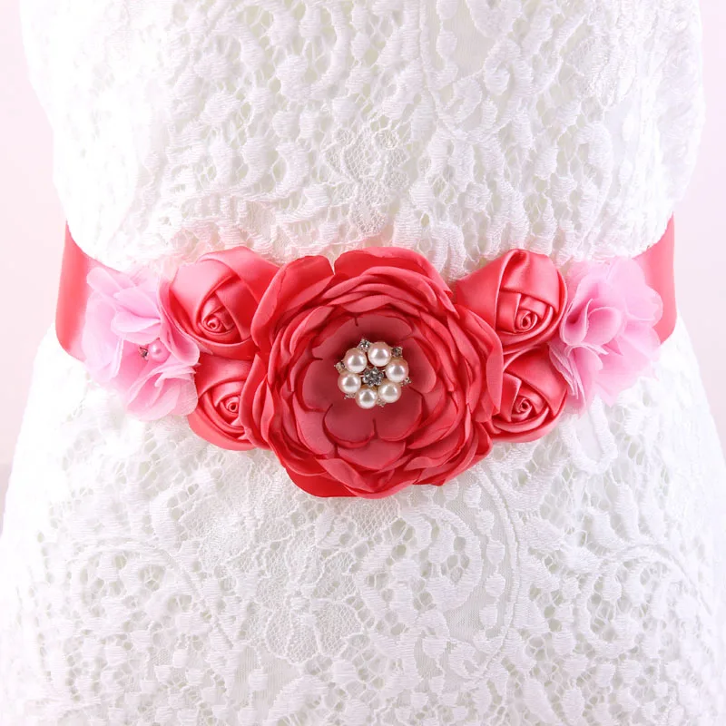 Maternity Sash Flower Sash Belt Bridesmaid Accessory Photo Prop Baby