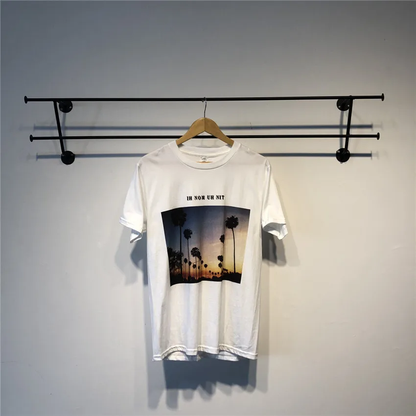 

IH NOM UH NIT SUNSET T SHIRT OVERSIZED COLOR IMAGE PRINTED TONAL STITCHING IH NOM UH NIT T-shirts 2019 Men Loose Cotton Tee
