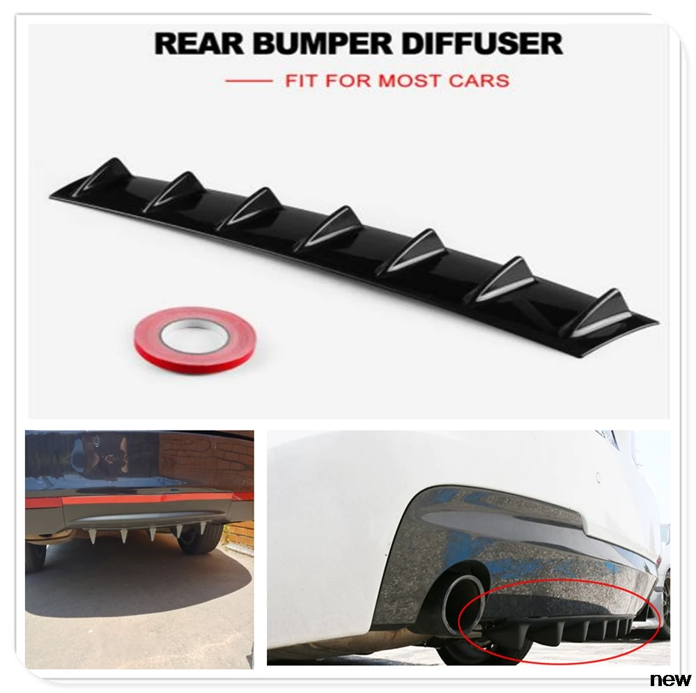 

car Rear Bumper Lip Diffuser Fin ABS air shark for Mercedes Benz S550 S500 IAA G500 ML F125 E550 E350 W205 W201 B200 B150