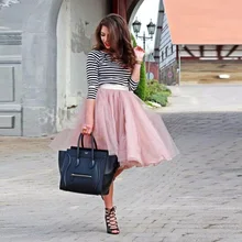 Шикарные розовые тюлевые юбки-пачки для женщин, 4 слоя, модная юбка миди, новая мода, falda tul mujer, Короткие вечерние платья принцессы на заказ