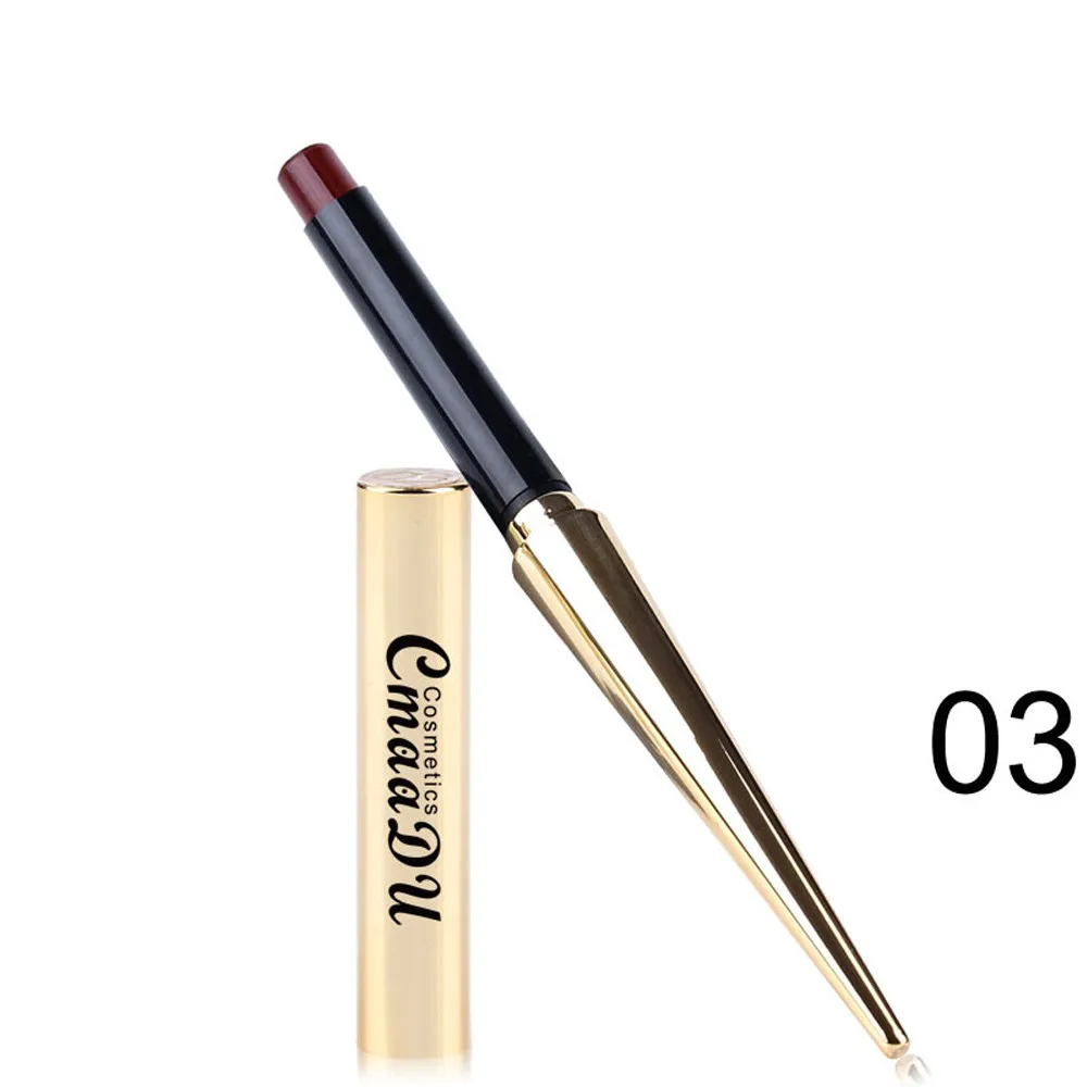 

2018 new Waterproof Lipstick Matte Pumpkin Color Lipstick Eat Earth Rich Vitamin E Moistu lip gloss palette cosmetics lipstick