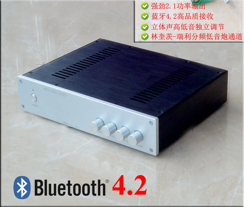 WEILIANG аудио BA1-B LM3886 2,1 канальный усилитель мощности+ bluetooth 4,2