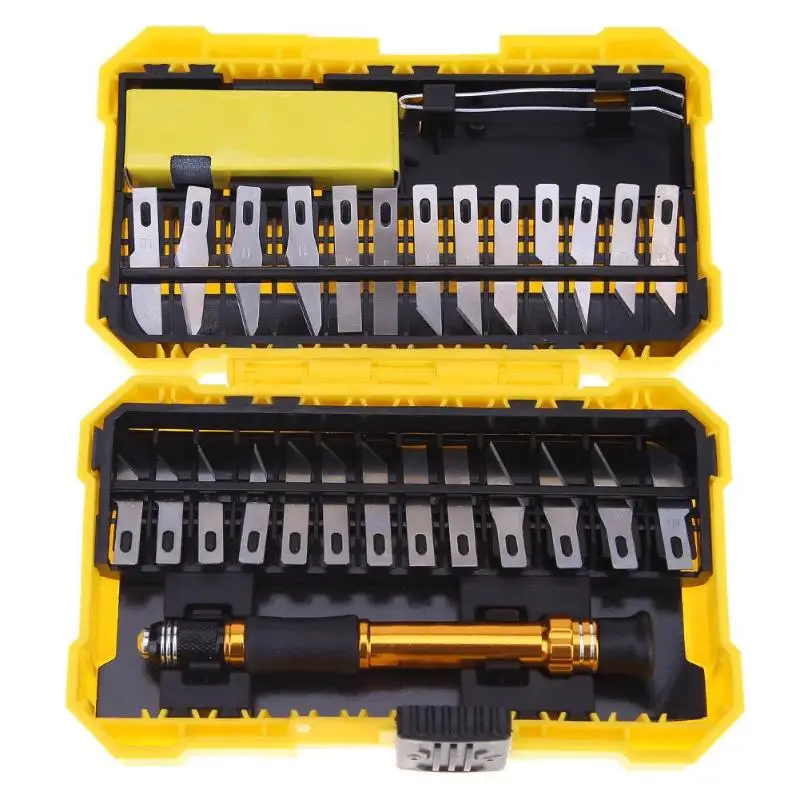 

29Pcs Gravers Wood Carving Knife Tools Fruit Food Craft Sculpture Engraving Knife Blades Chisel Craft Tools for Carpentry DIY