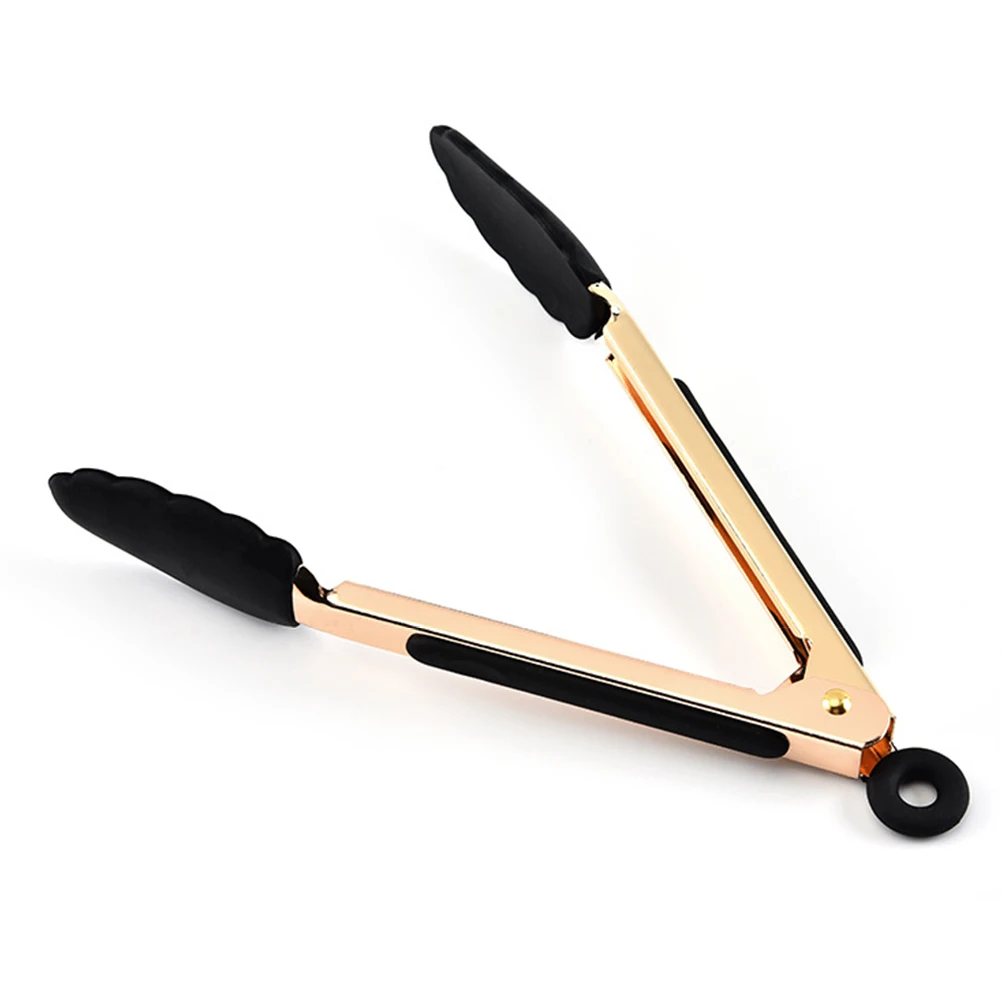 Heat Resistance Salad Pliers Buffet Home BBQ Tongs Easy Clean Bread Clamp Kitchen Tool Silicone Safety Handle Durable Food Clip | Дом и сад
