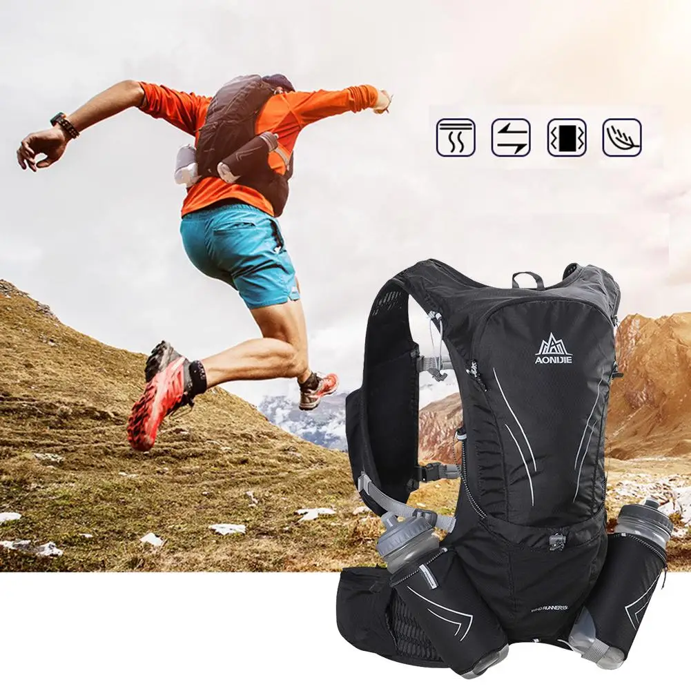 

Outdoor Backpack 2pc 600ml Kettles+Emergency Blanket+Survival Whistle Marathon Running Cross-country Large Capacity Backpack