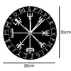 Norse Rune Compass Unique Quartz Wall Clock Vikings Vegvisir Symbol Runes Acrylic Wall Watch Gift For Him Vegvisir Compass Clock ► Photo 3/6