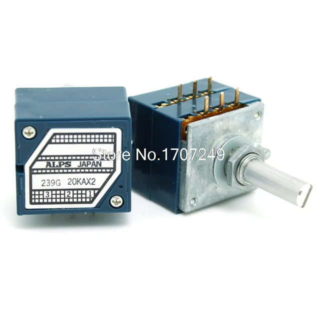 Componente Audio ALPS Potenziometro Doppio ALPS RK27 Originale, 10K, Con Motore - Nuovissimo, Made In Japan Controllo Volume Bilanciato Con Motore - Foto 14