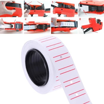 

Promotional One Roll 5000pcs White Adhesive Price Labels Paper Tag Mark Sticker For MX-5500 Price Gun Labeller
