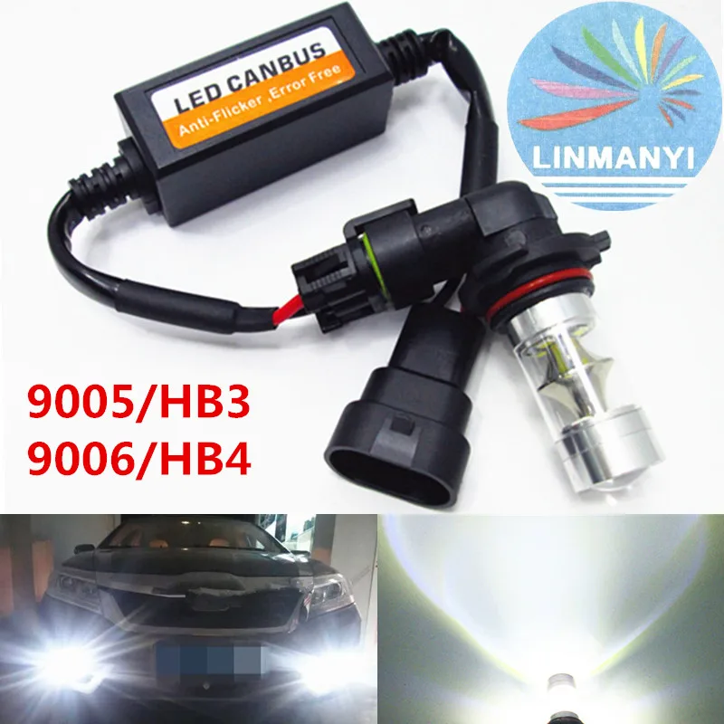 

High Power 9005/9006 80W 6000K With Lens Fog Light Cree Chip Canbus No Error Free Driving Lights Bulb HB3/HB4 Day running lights