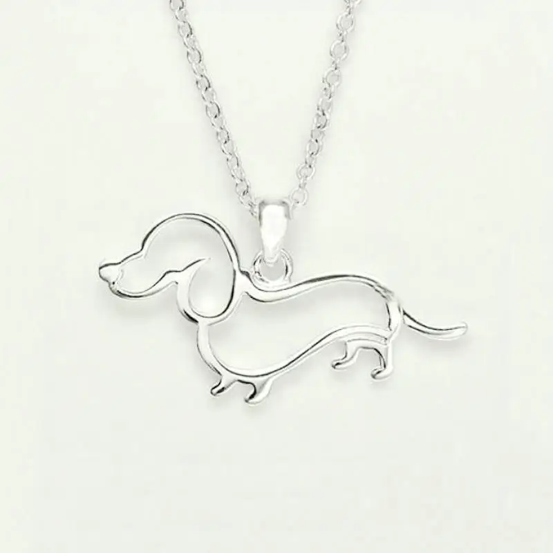 

Hot Sale Cute Tiny Puppy Dog Pendant Women Choker Silver Necklace
