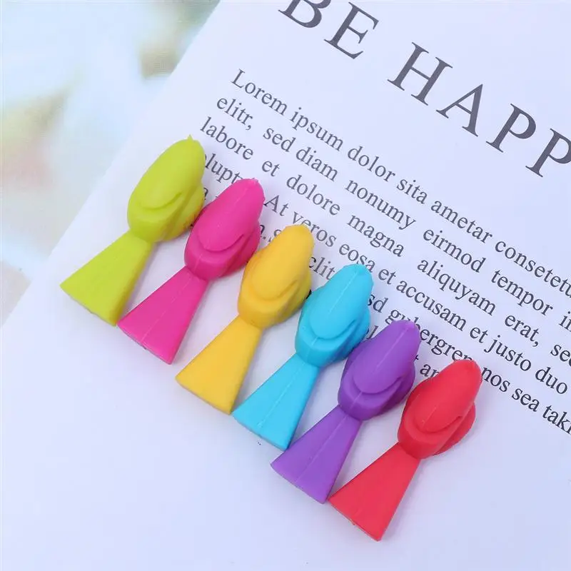 6PCS Bird Tits Wine Glass Marker Silicone Wine Glass Recognizer Cup Distinguisher(Mixed Color