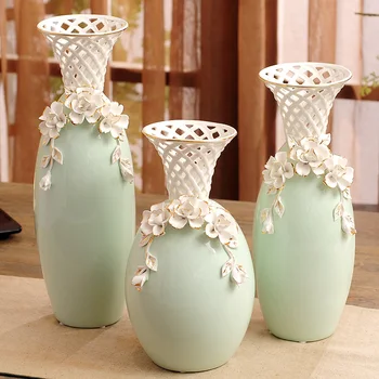 

The British opro luxury decoration ceramic vase three piece ornament European Home Furnishing wedding gift