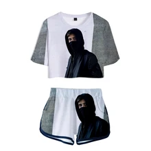 New pattern 3D Alan walker Print Summer Two Pieces sets Women Fashion Clothes 2019 Hot Sale T-shirt and shorts two-piece suit
