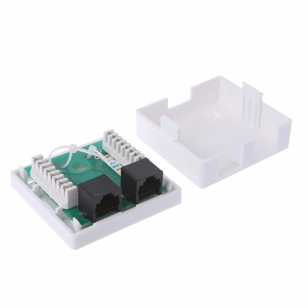 RJ45 распределительная коробка CAT6 Cat6e 8P8C сетевой разъем 2 портовый гнездо