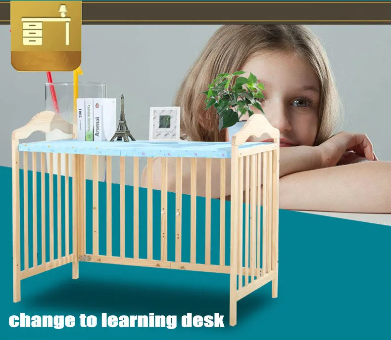 Berço de Madeira de Pinho Berço de Balanço Berço com Mosquiteiro Pinho com 4 Dobrável com 4 Rodas Bloqueáveis Nenhuma Pintura Bebê Portátil Infantil 12 baby cradle
