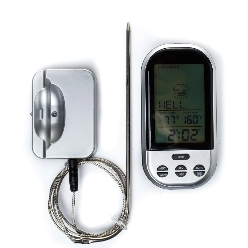 Lcd Digital Wireless Remote Meat Thermometer With Probe For Kitchen Lcd Digital Wireless Remote Meat Thermometer With Probe For Kitchen Food Cooking Microwave Oven And Bbq Grilling Roasting Turkey In Temperature Gauges From