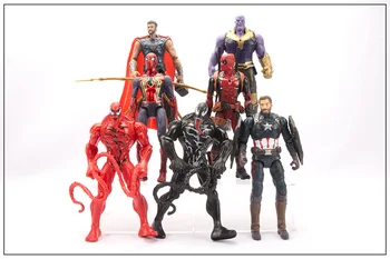 

Anime 7PCS/SET Avengers Infinity War Iron Spider Super Heros Thanos Venom Deadpool Thor PVC Action Figure Collectible Model Toys