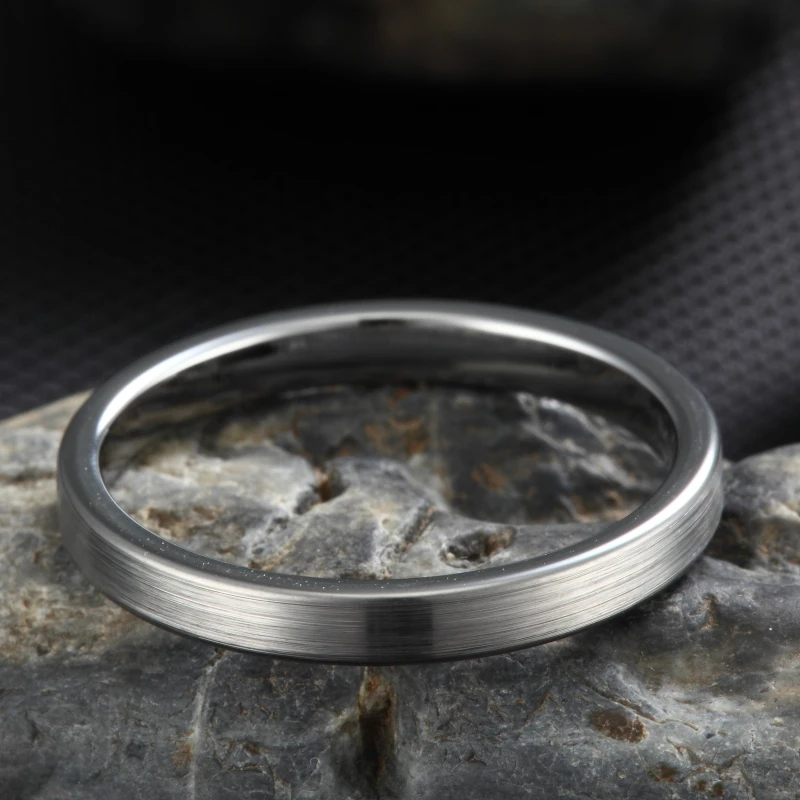 3mm Fashion Rings For Women Silver Vintage Tungsten Rings Anillos Anels For Female Beautiful Wedding Jewelry Girls Ring