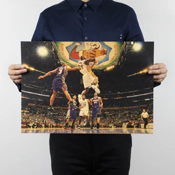 

basketball star Wing Basketball Vintage Kraft Paper Classic Movie Poster Home Decor Garage Wall Decor Art Retro Prints Post