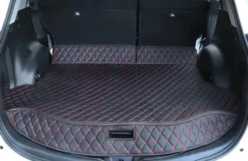 

Luxury 1 Pc 3 Colors Cargo Liner Car Trunk Mat For TOYOTA RAV4 2016 Carpet Interior Floor Mats Leather Pad Car-Styling