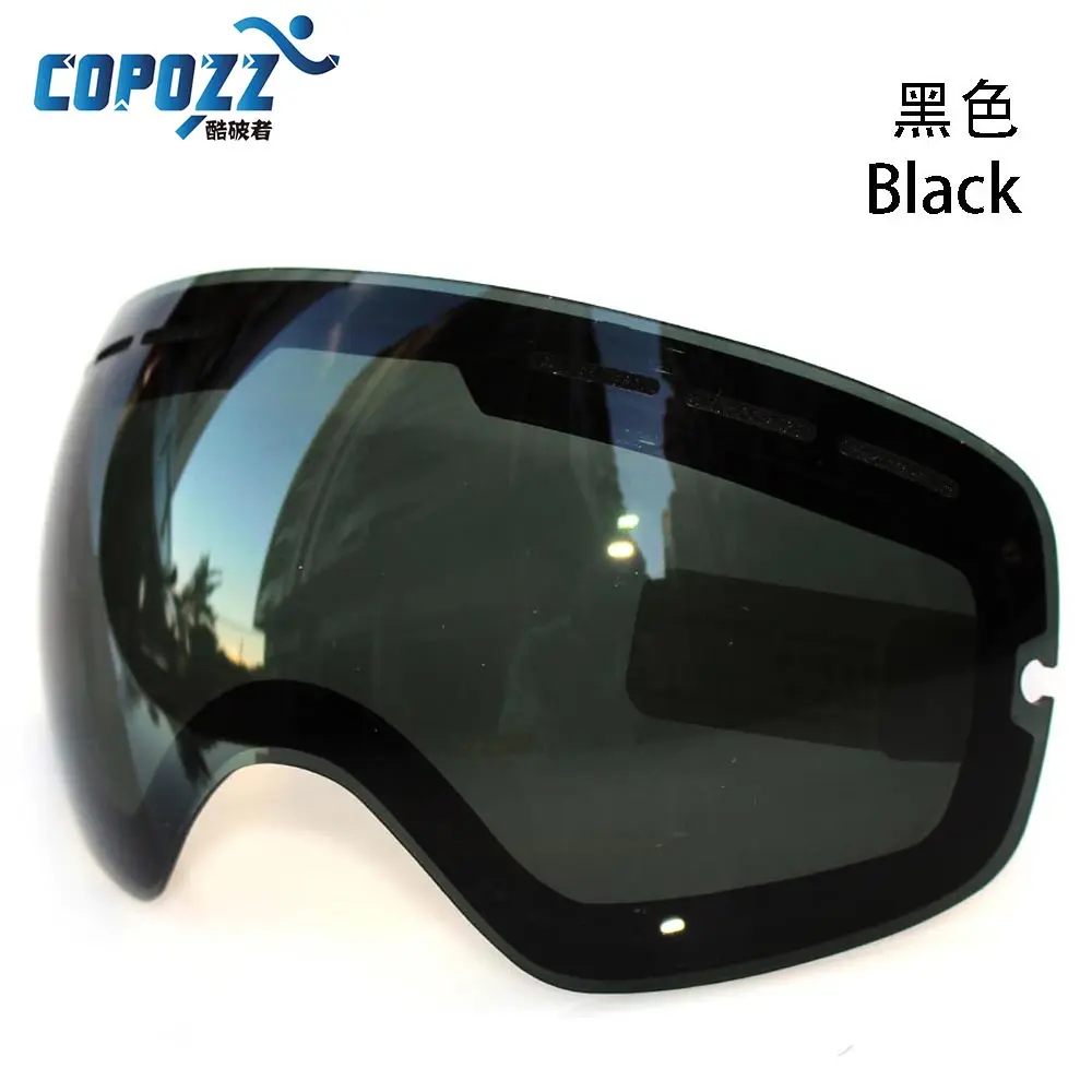 Lens for ski goggles COPOZZ GOG-201 anti-fog UV400 large spherical ski glasses snow goggles eyewear lenses