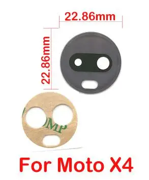 2 шт./лот задняя камера стекло объектив с наклейкой клей запасные части для Motorola Moto E4 G4 G5 G5s G6 G7 Play Plus power X4 - Цвет: X4 Black