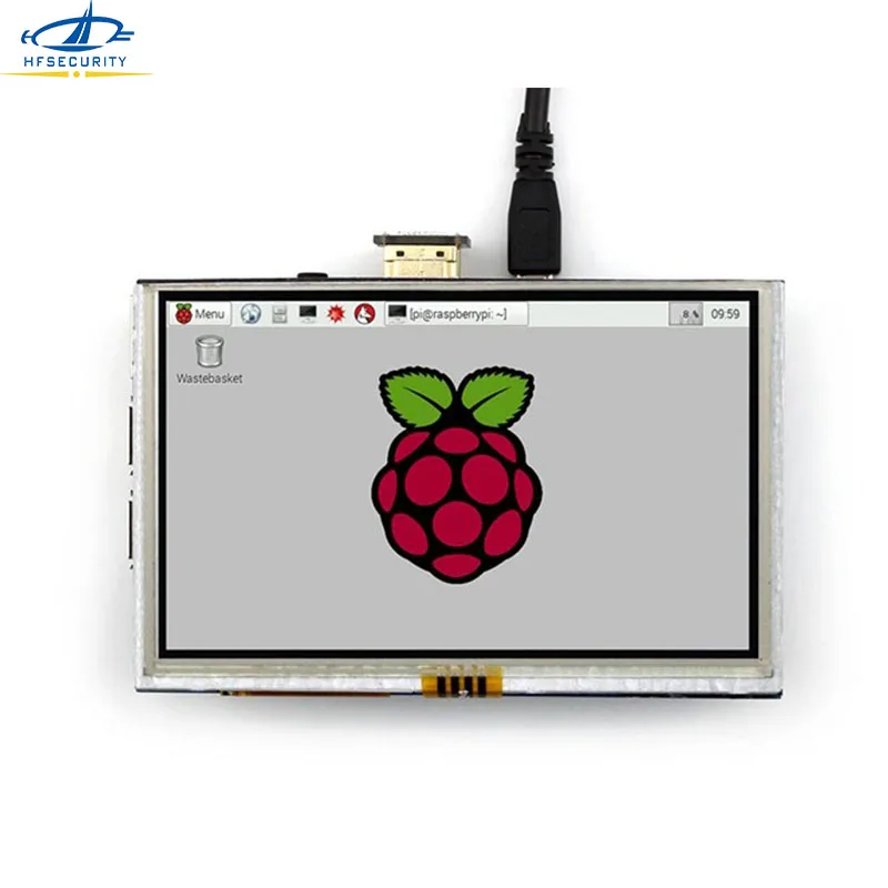 [Hfsecurity] 5 дюймов 800*480 Сенсорный Экран дисплея для Raspberry Pi 2+ B+ 2B Портативный HDMI сенсорная ЖК-панель Экран дисплея