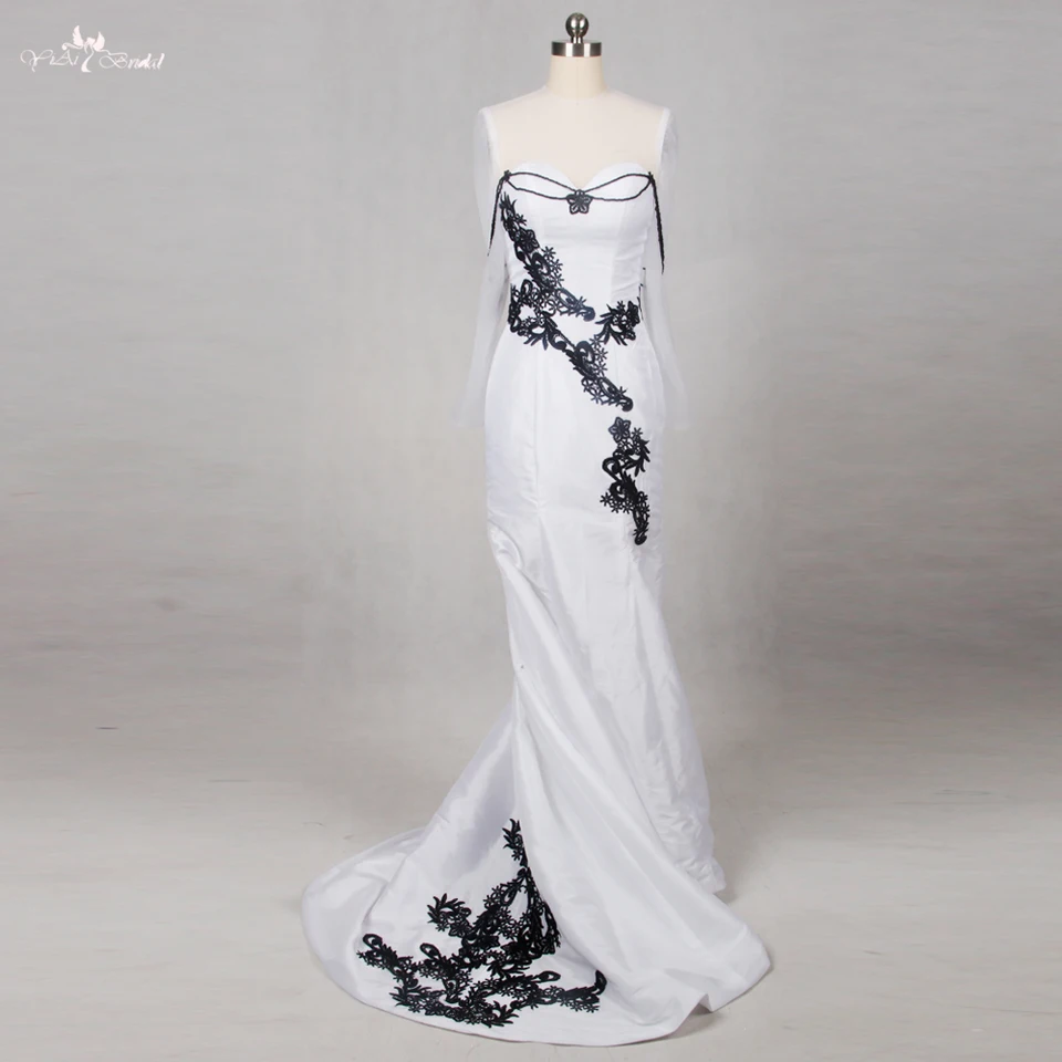 black and white gowns for wedding