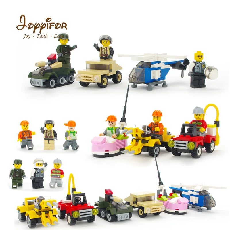 

Joyyifor Town Fire Rescue Construcrtion Team Military Bumper Car Tank Building Blocks Toys Bricks Figures Gift Boys Kids Gift
