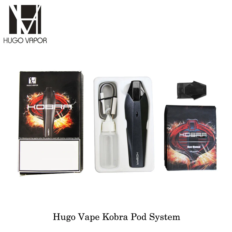 Новейший картридж Pod Vape Kit Hugo Vapor Kobra стартовый набор система Все в одном 1 8 мл 500 мАч