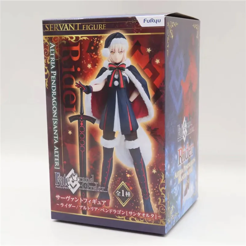 Anime Fate Grand Order Saber Altria Pendragon Santa Ver. PVC Action Figure Toys Christmas Saber Dolls Brinquedos Gift 18cm  (2)