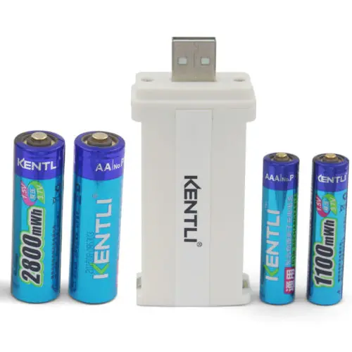 Kentli2AA3000mwh2AAA1100mwhrechargeableLithium15Vbattery1