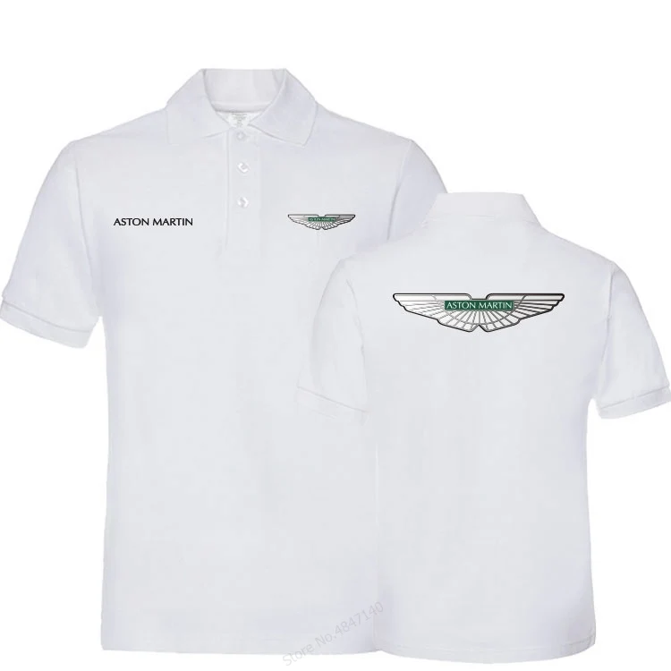 Летний сплошной цвет дышащий классический мужской Aston Martin брендовая рубашка-поло одежда мужские топы с короткими рукавами - Цвет: 16
