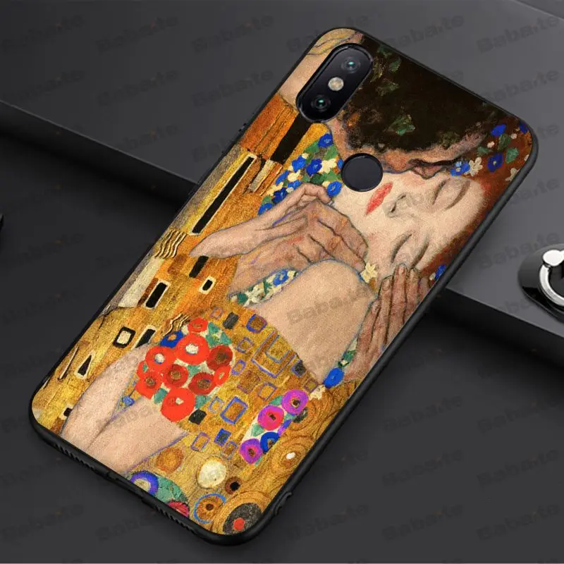 Babaite Kiss by Gustav Klimt дизайн черный ТПУ мягкий чехол для телефона redmi 5 plus 5A 6pro 4X note5A note4x note7 6A чехол - Цвет: A6