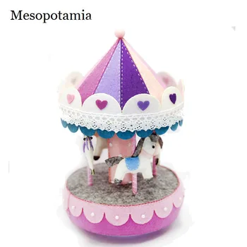 

DIY Non-Woven Fabric Package No Need Cut Rotating Music Box Handmade Made Cloth Material Package Home Decoration Crafts Pendant