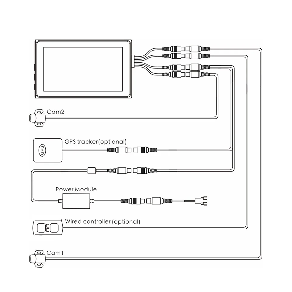 SYS VSYS M2F Dual 1080P передний и задний водонепроницаемый видеорегистратор WiFi камера