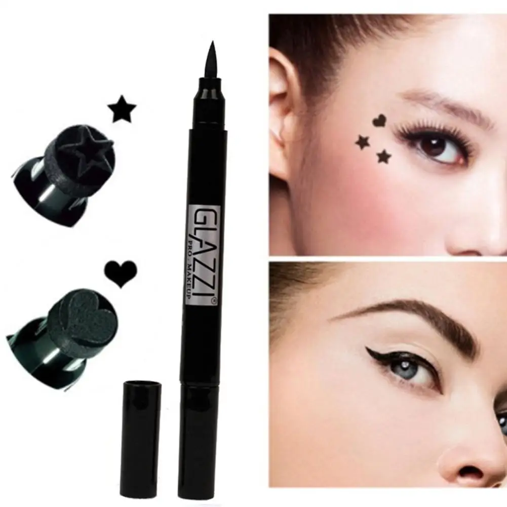 

GLAZZI Star Heart Double-Head Seal Stamp Eyeliner Waterproof Long Lasting Makeup 14g Universal