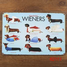 Замечательный сосиски металла собаки постер настенное украшение бара дома творчество в старинном стиле подарок 20*30 см железное художественное изображение на жести плакат