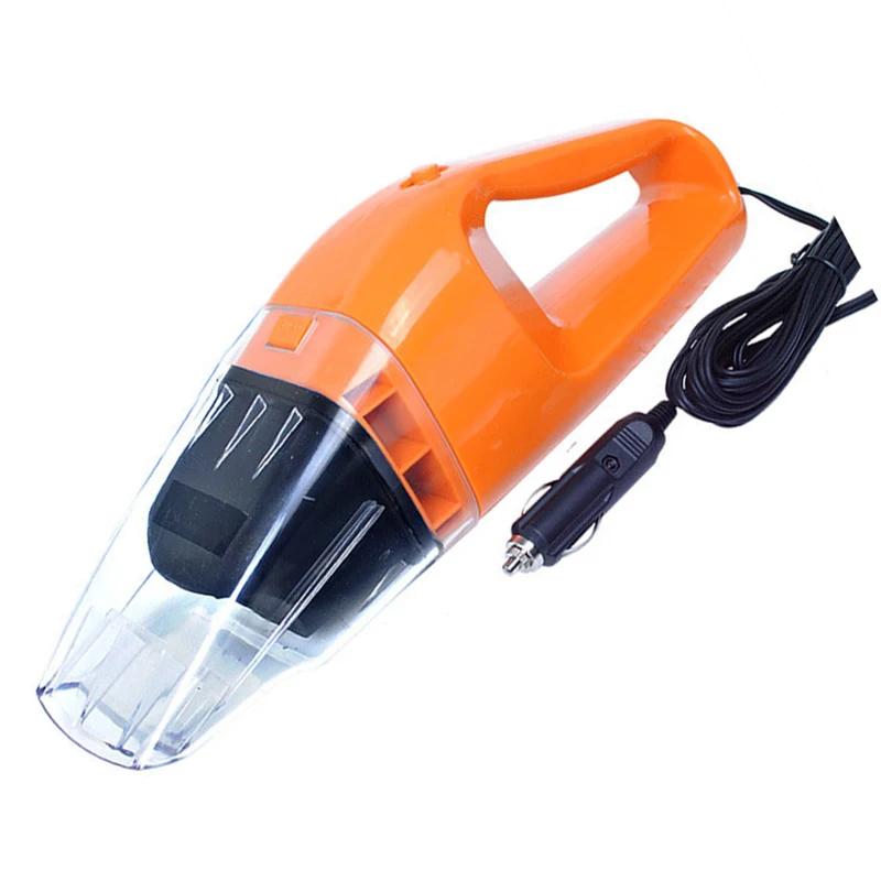 Автомобильный пылесос для сухой и влажной уборки двойного назначения с супер всасыванием 5 метров 12 V, 100W пылесос оранжевый