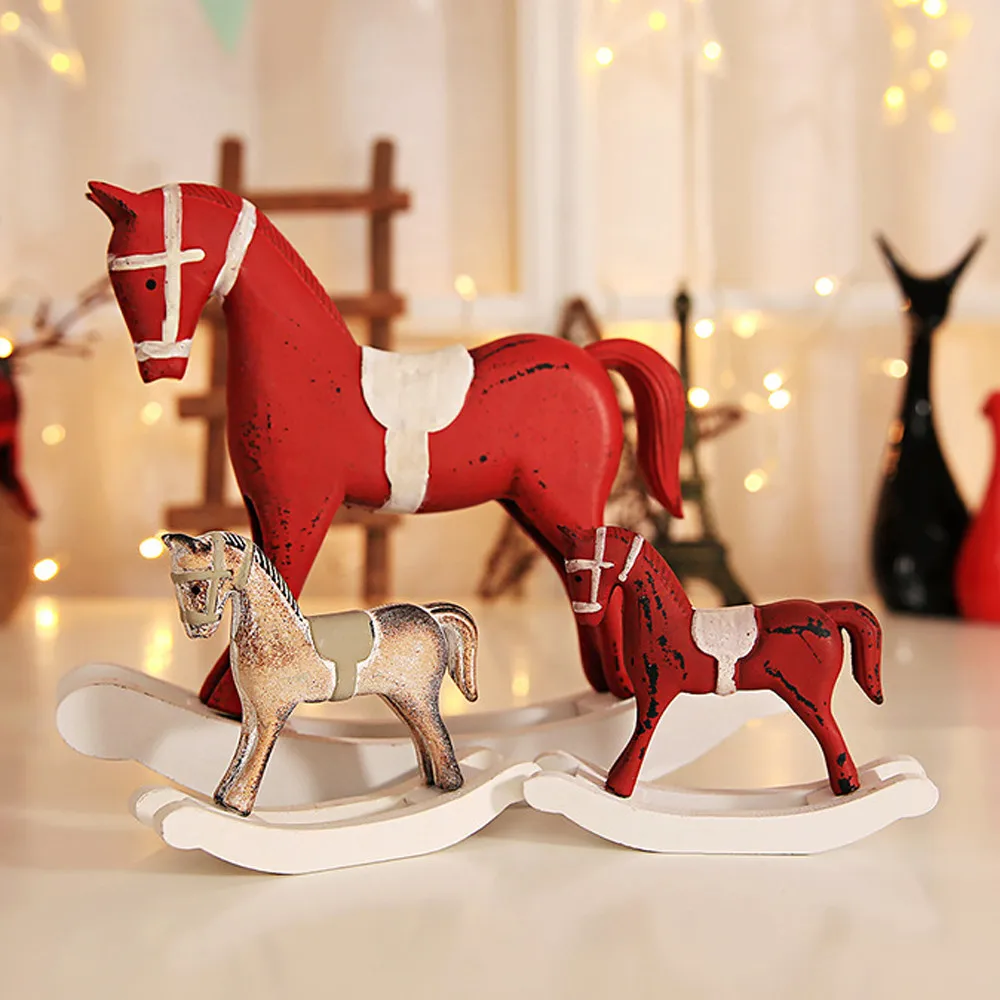 Подарочная лошадь-качалка, большие традиционные деревянные декоративные ...