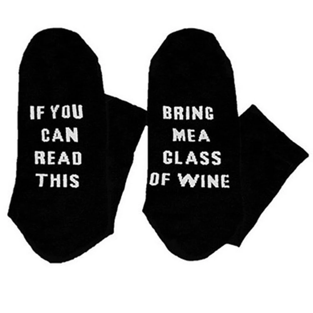 Custom Men/Women Socks If You Can Read This Bring Me a Glass of Beer Wine Coffee autumn spring fall 2018 Dobby Halloween Sock