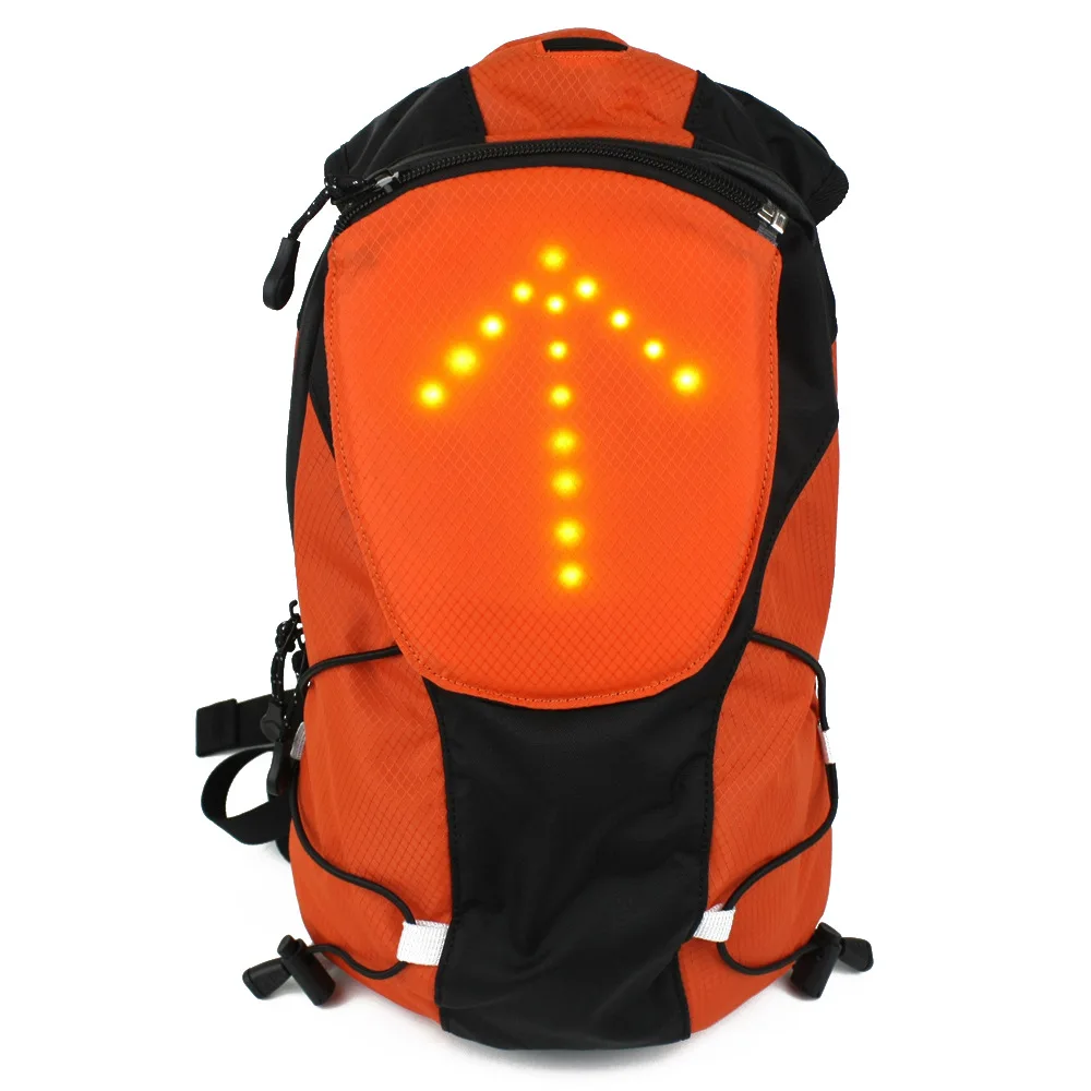 YUANMINGSHI Cycling Motorcycle Reflective Safety LED Backpack Bag with