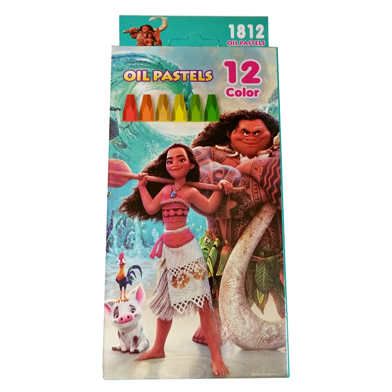 

12pcs/Set Cartoon moana crayon Colored Pencils Kids Drawing Writing High Quality Children Pencils School Study Useful tool