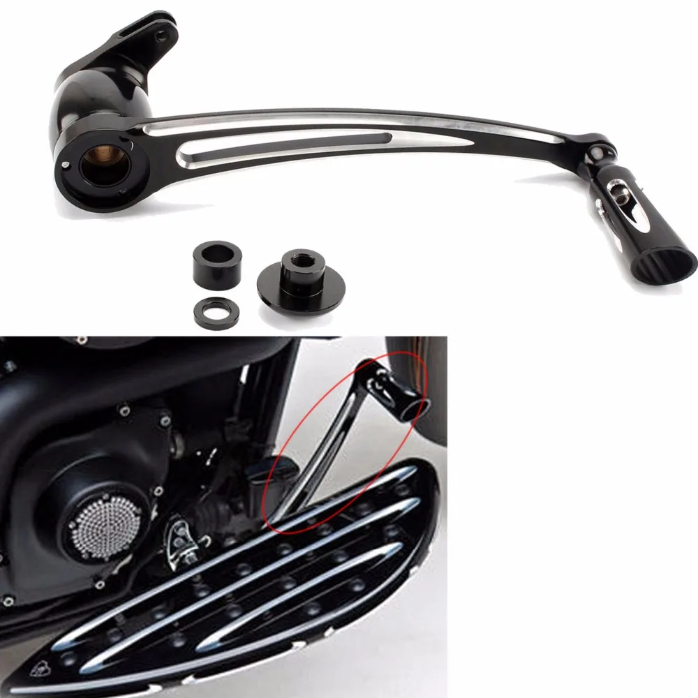 Black Motorcycle Aluminum Deep Cut Brake Arm Pedal Kit for Harley